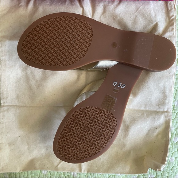 Tory Burch Metallic Gold Flip Flops - Picture 6 of 9